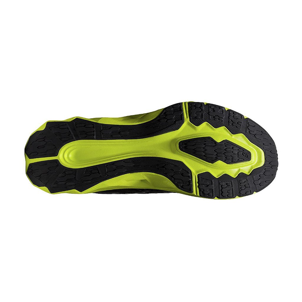 tenis asics preto com verde