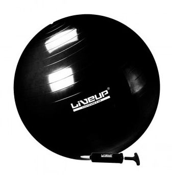 Bola Suiça V, 65Cm, com Ilustração, Azul, LiveUp Sports