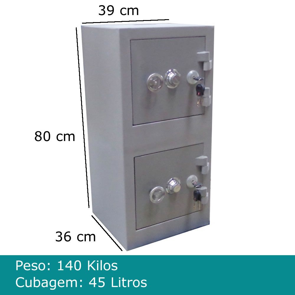 小物 fewt Cofre Mecânico Concretado - CD80 Duplo - Cofres e Moveis de Aço