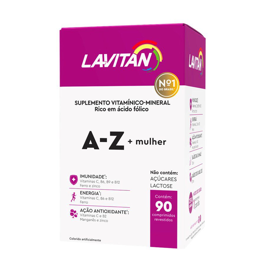 Lavitan A-Z Mulher com 60 Comprimidos - Drogaria São Mateus