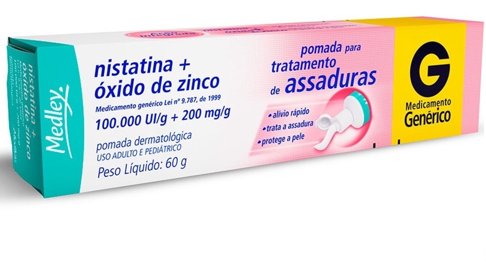 Nistatina + Oxido De Zinco Pomada 60g - Drogaria São Mateus