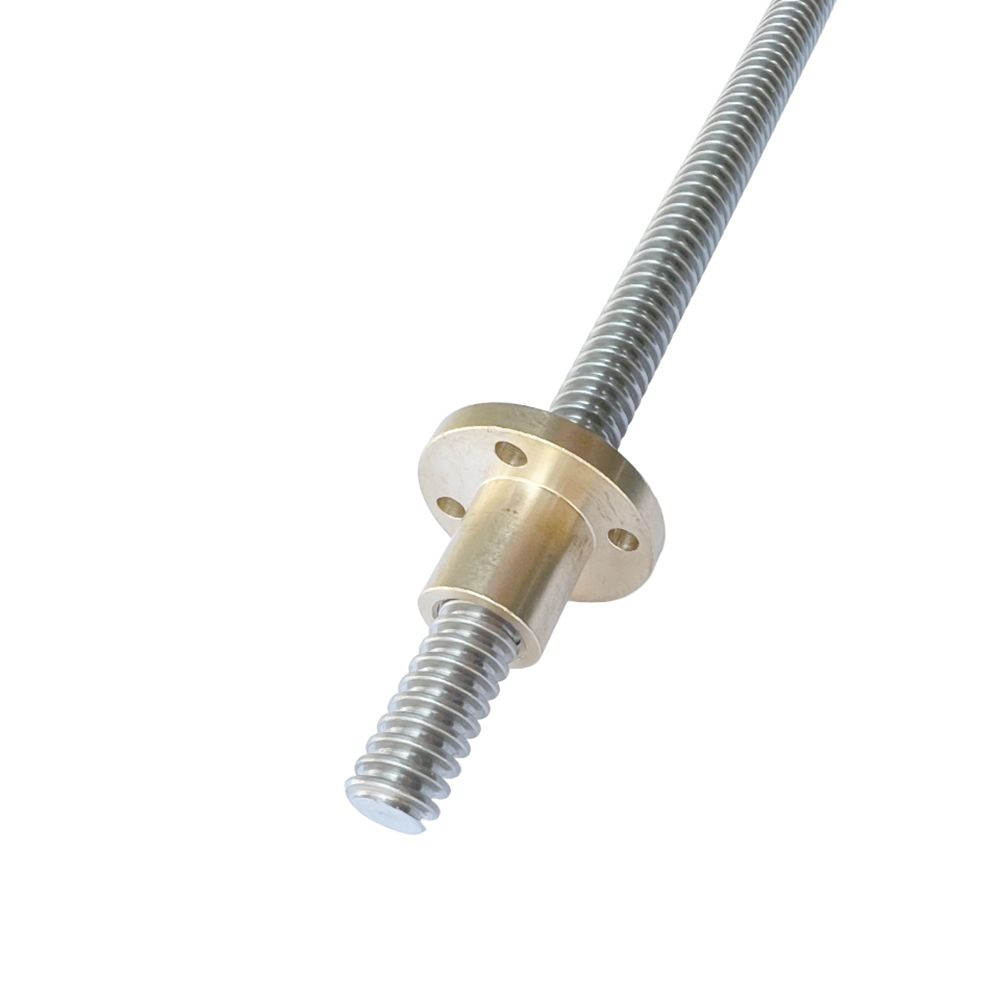 Fuso Trapezoidal TR12 passo 3mm x 400mm c/ Castanha - Impacto CNC