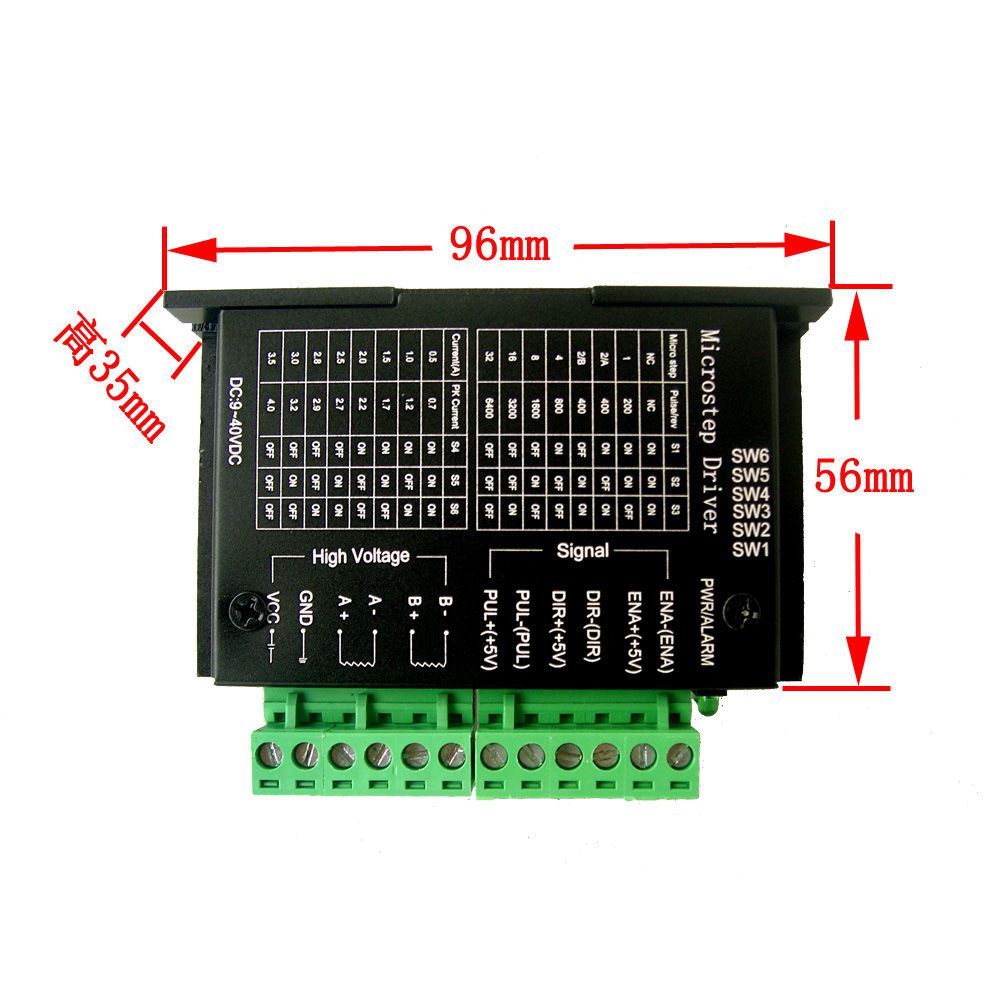 Driver Motore Passo Passo TB6600 - 9-40V, 4A, 32 Microstep, Per CNC E