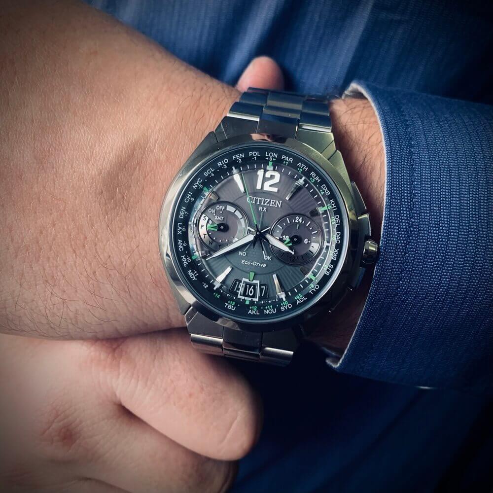 アグダル隕石 42g NO.435 Relógio Citizen Eco-Drive Satellite Wave TZ20439G CC1090-52F