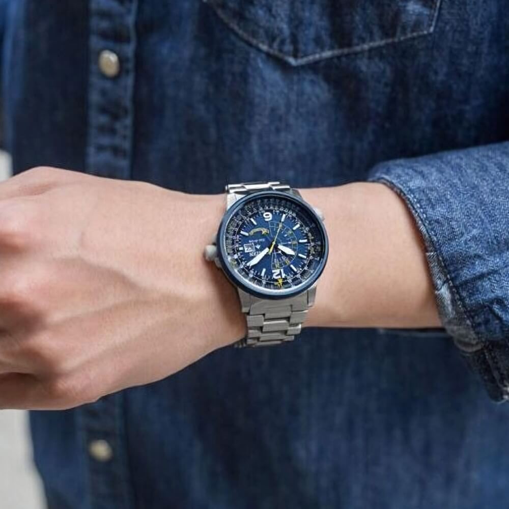 Relógio Citizen Promaster Eco-Drive Blue Angels Nighthawk BJ7006