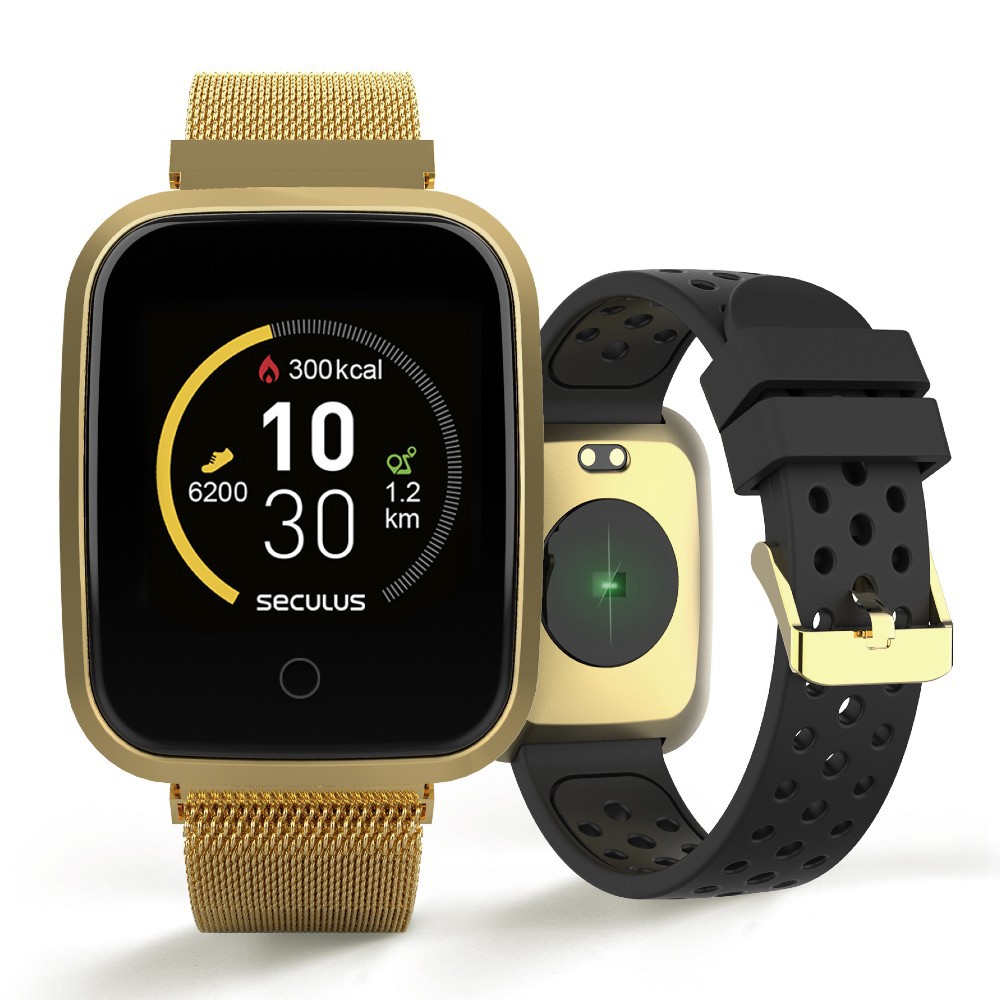 Relógio Smartwatch Seculus Troca Pulseira 79006MPSVDE4 - Dourado - Relógios  NextTime