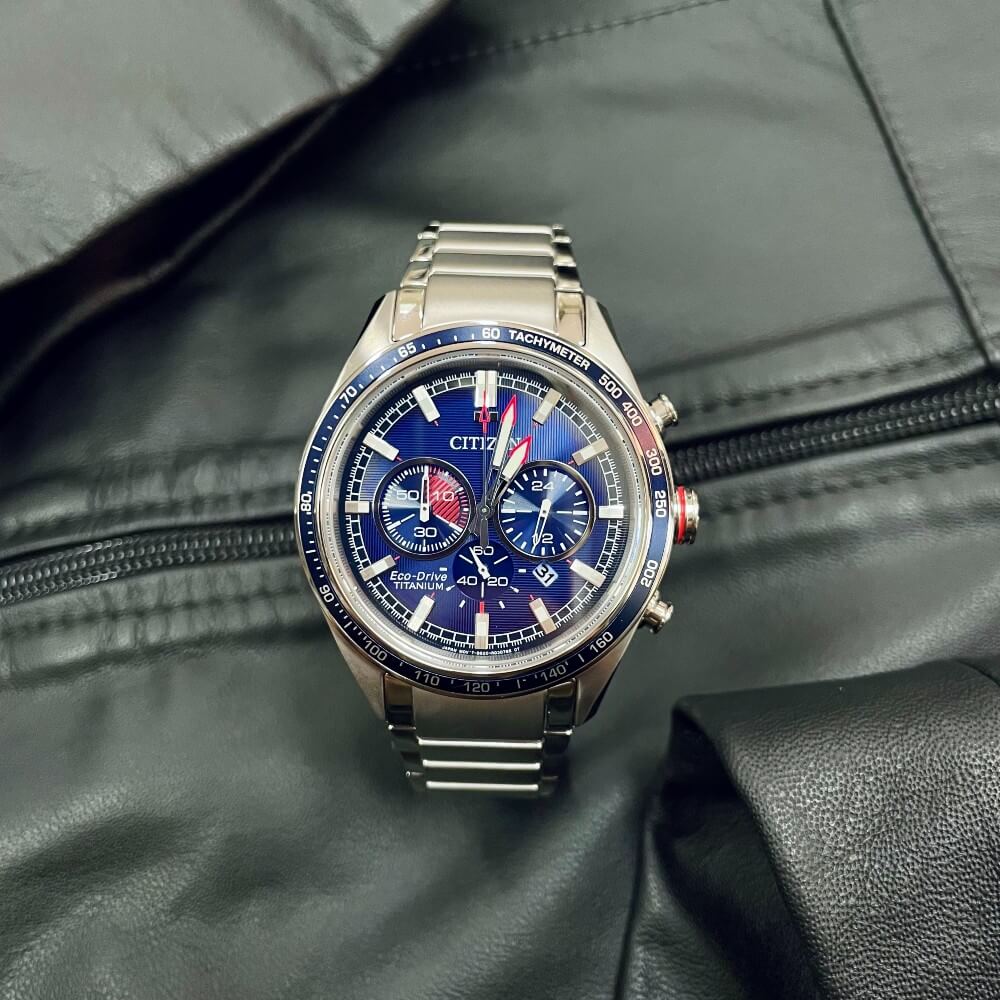 Relógio Citizen Eco-Drive TZ31874F CA4490-85L Titanium Safira