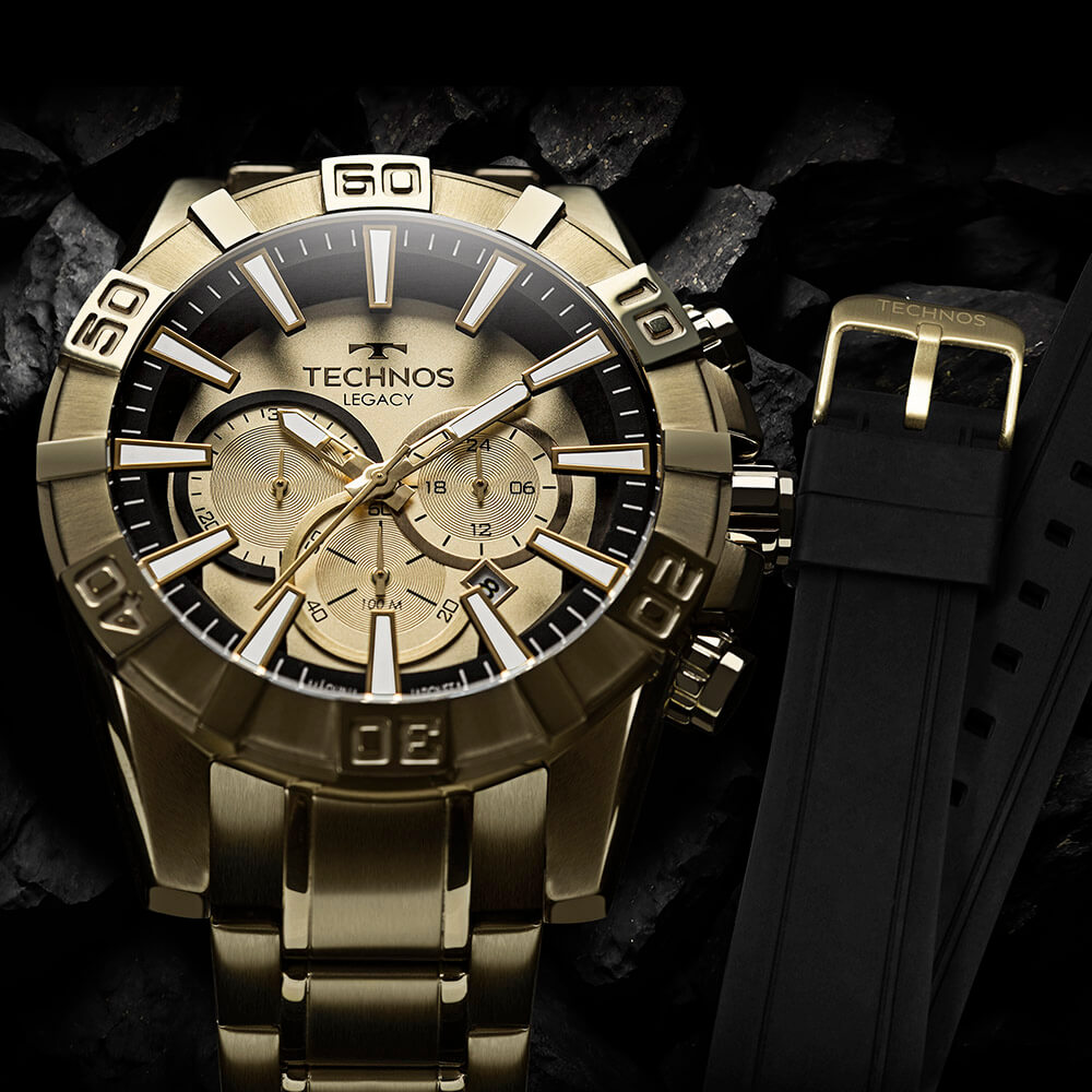 Relógio Technos Masculino Legacy JS26AET/T1D Troca pulseira
