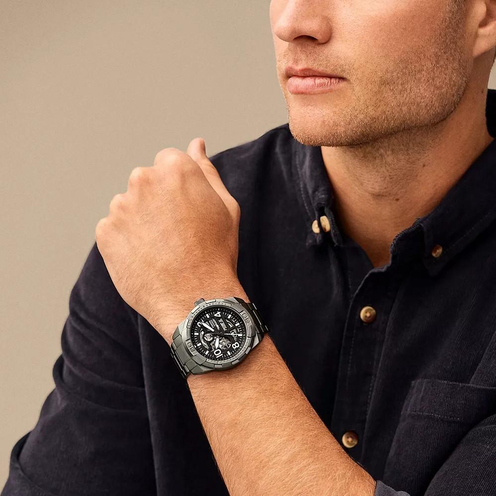 Relógio Fossil ME3255/1FN Automático Masculino Grafite 48mm