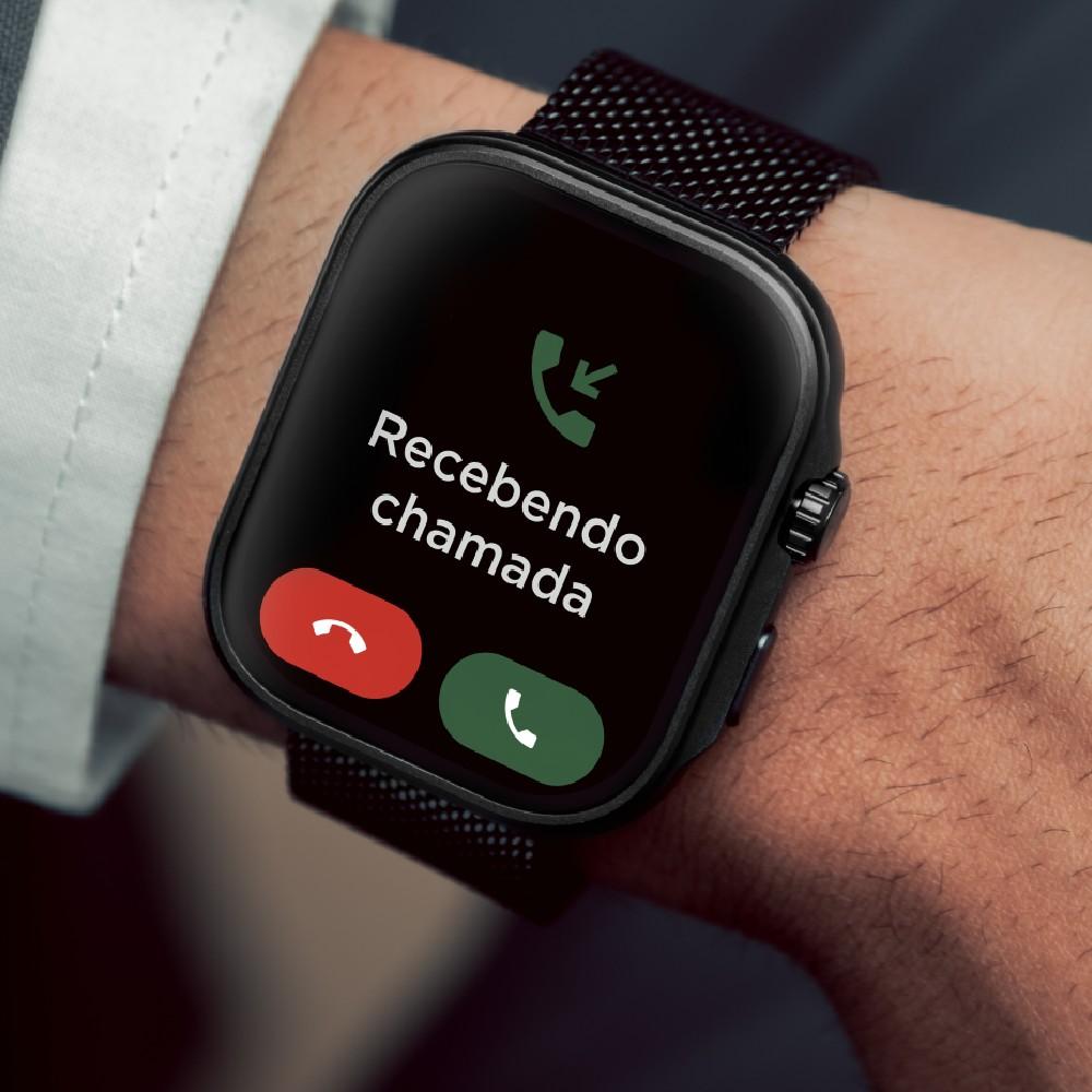 Relógio Smartwatch Unissex Connect Prata TMAXCAA/9P - Relógios