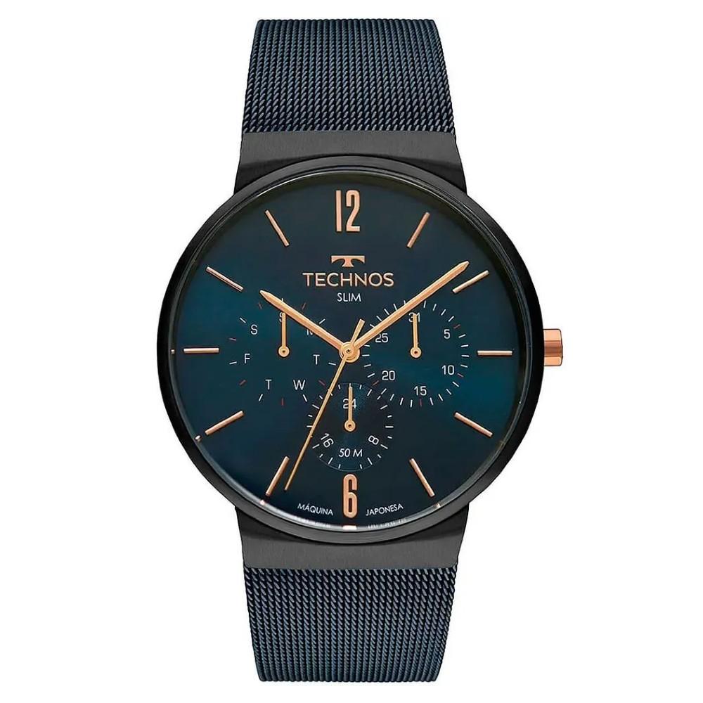 takopus Relógio Technos Masculino Slim Grafite Safira 40mm - 6P29AKPS/4A