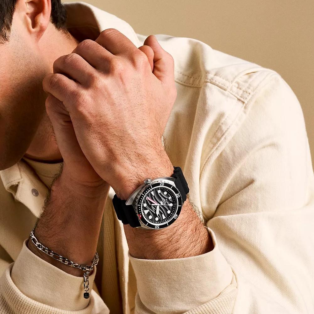 Relógio Fossil Masculino Breaker Prata FS6062/2KN 42mm – 200m