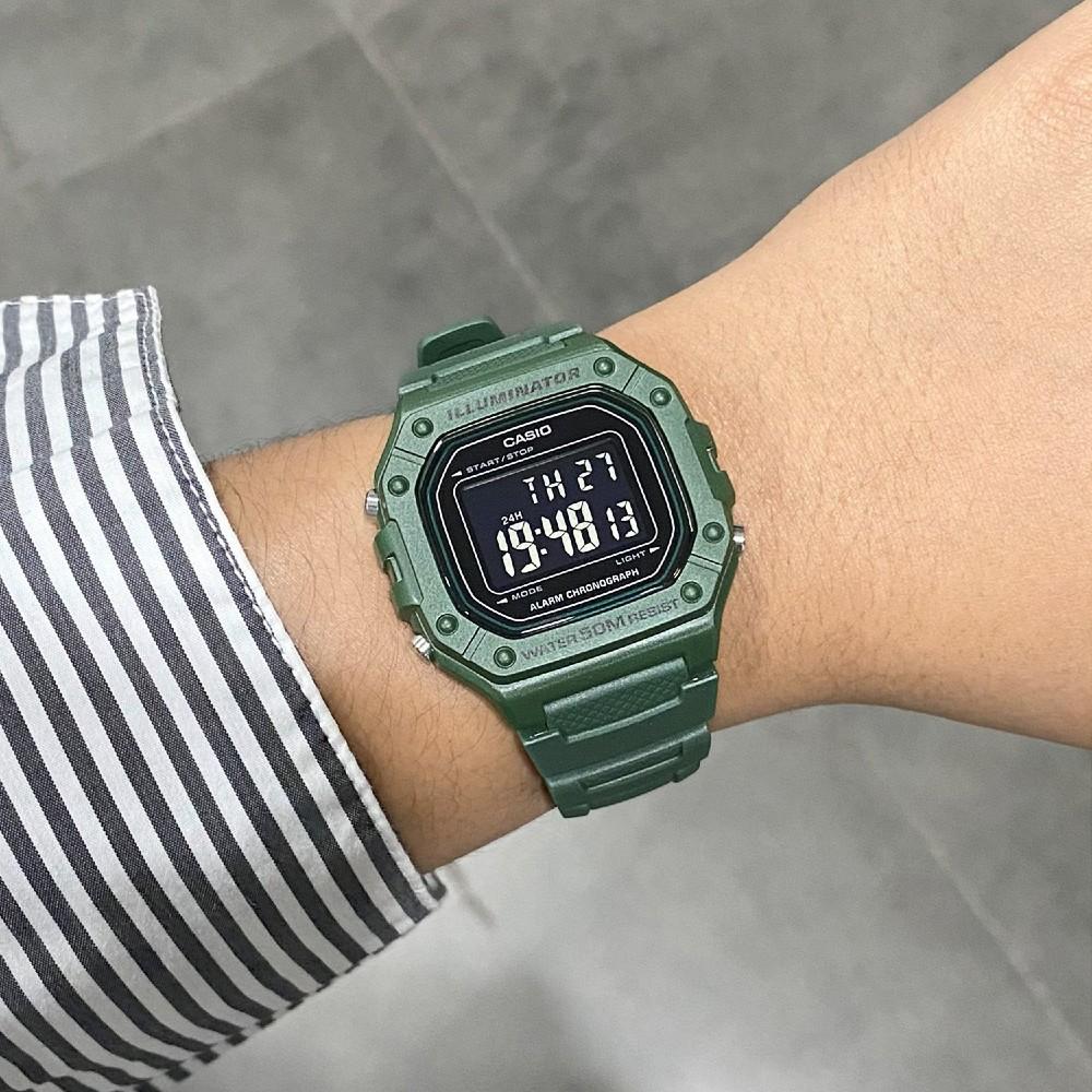 Relógio Casio Standard Digital Verde – W-218H-3BVDF - Relógios