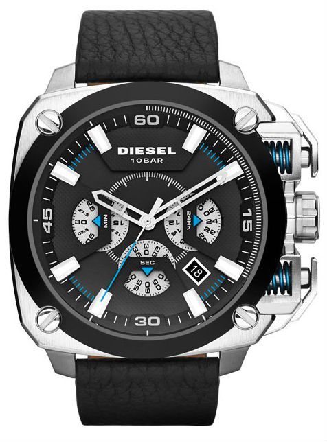 ノリ様 DIESEL Relógio Diesel Spiked Cronógrafo Dz4655 Novo Caixa Nf Danfe