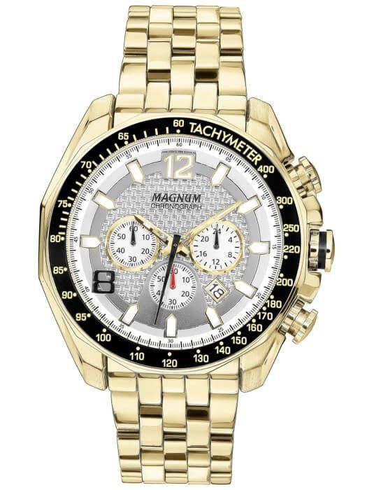 Relógio Magnum Masculino Dourado Original 2 Anos De Garantia
