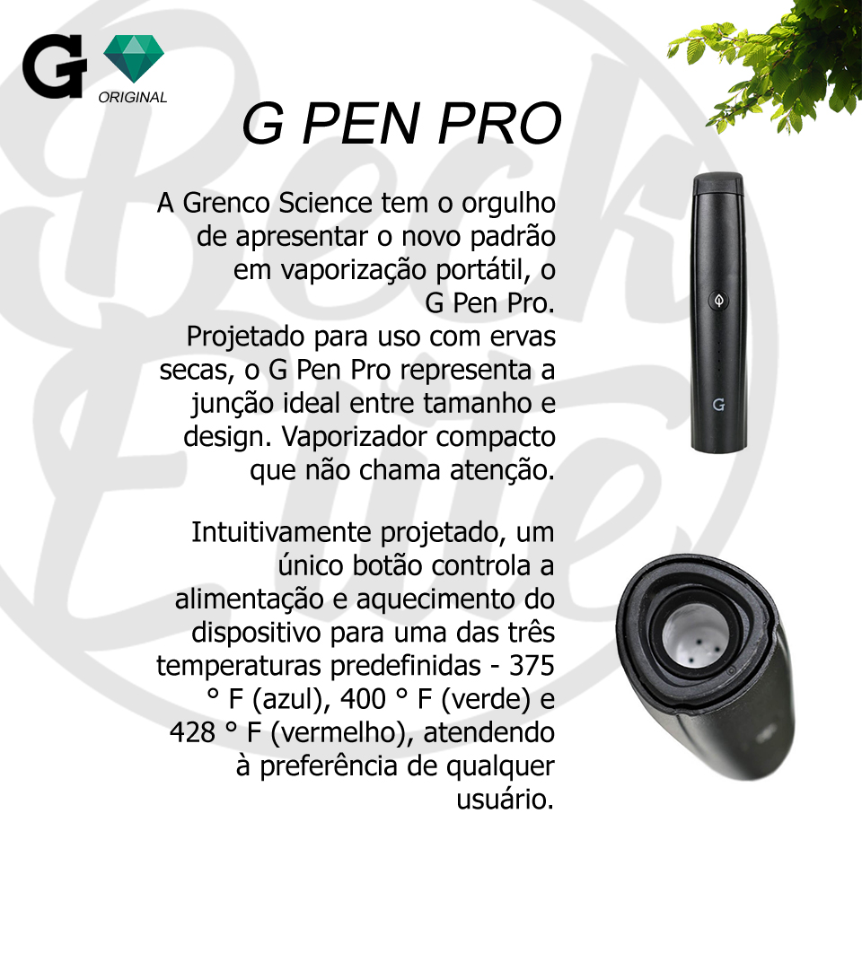 Vaporizador ervas G Pen Pro