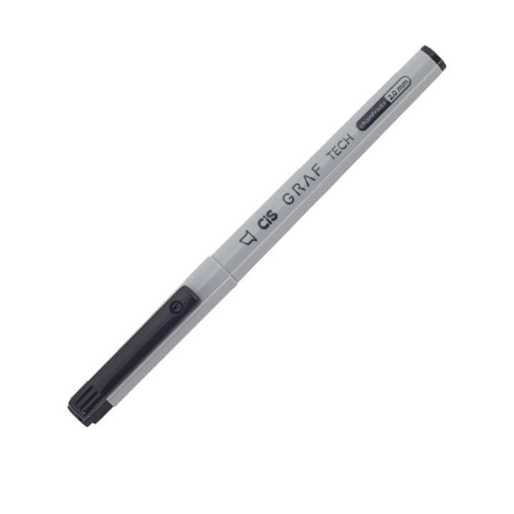 Caneta Nankin Preto 2.0 mm Chanfrada Técnica Graf Descartável Cis