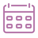 Calendário indicando frequência de uso