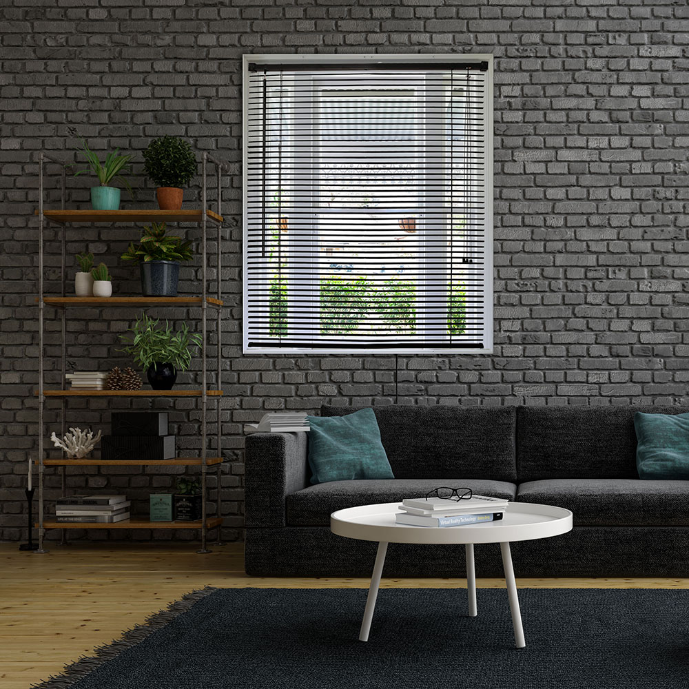 Persiana Horizontal PVC OFF 25 mm 0,80 x 1,30 m Preto - Evolux