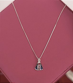 Colar Nossa Senhora Aparecida Prata