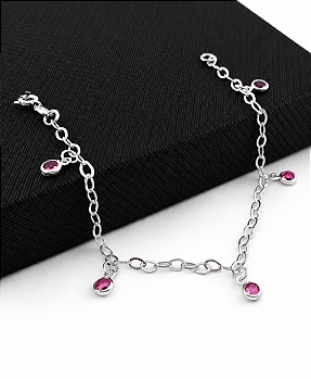 Pulseira Elo com Pingente Ponto Luz