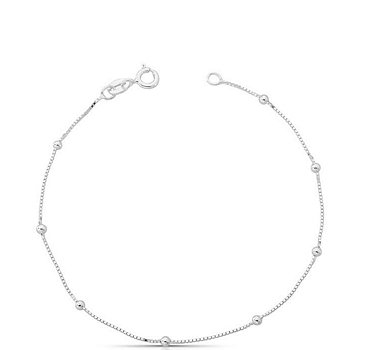 Pulseira de Prata Veneziana V12 Bolinha