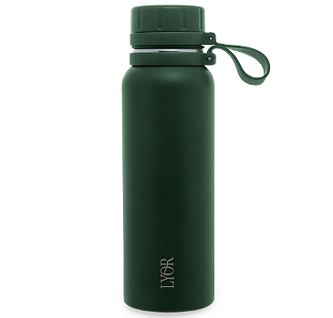 GARRAFA TERMICA DE ACO INOX EXPLORER VERDE 650ML - LYOR