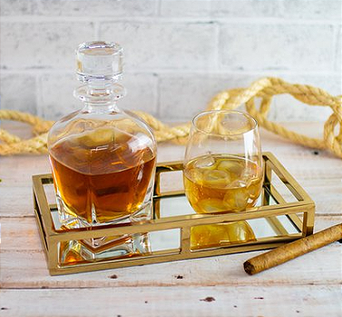 GARRAFA PARA WHISKY CRISTAL DE CHUMBO REDOND 700ml - WOLFF