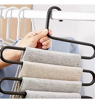 CABIDE PARA CALÇAS EM AÇO INOX COM 5 DIVISÓRIAS MULTIFUNCIONAL - LYOR