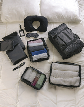 CONJUNTO 6 ORGANIZADORES DE MALA PARA VIAGEM EM NYLON - LYOR