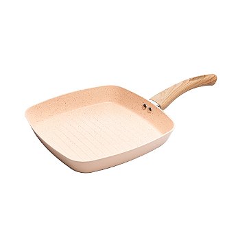 BISTEQUEIRA DE INDUÇÃO EM ALUMIÍNIO COM REVESTIMENTO CERÂMICO BEGE 24CM - LYOR