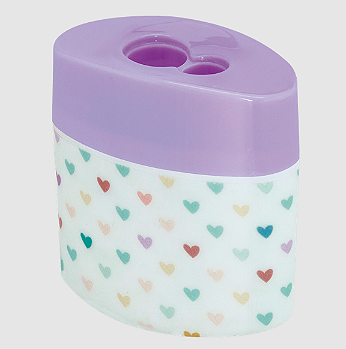 APONTADOR DUPLO ESTAMPADO DE PLÁSTICO OVAL COM DEPÓSITO - BRW