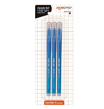 CANETA GEL POP UP 0.55 BLISTER C/ 3UN - LEONORA