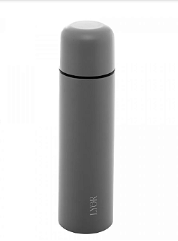 GARRAFA TÉRMICA DE AÇO INOX BULLET CINZA 500ML - LYOR
