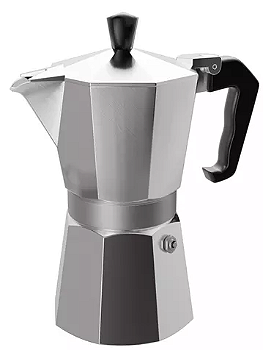 CAFETEIRA ITALIANA DE ALUMÍNIO COM CABO REFORÇADO 6 DOSES 250ML - LYOR