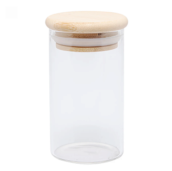 PORTA MANTIMENTOS DE VIDRO BOROSSILICATO COM TAMPA DE BAMBU 1L - WOLFF