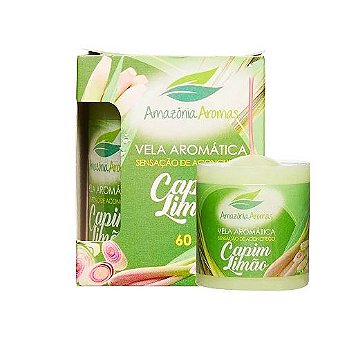 VELA PERFUMADA AMAZONIA AROMAS 60G CAPIM LIMAO - AMAZONIA AROMAS