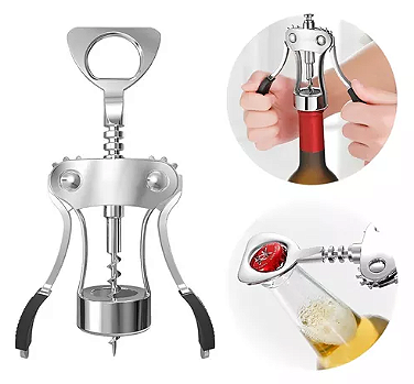 SACA ROLHAS DE AÇO INOX 18CM - CLINK