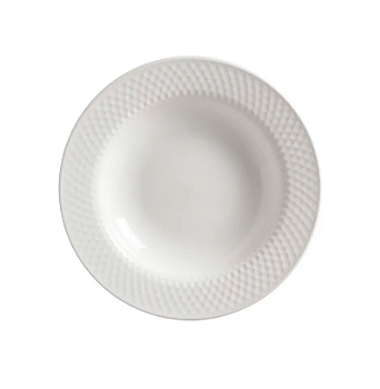 PRATO RASO DE CERÂMICA SPLIT WHITE 29CM - ALLEANZA