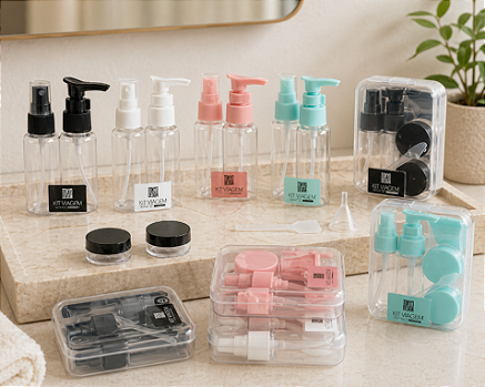 KIT VIAGEM NECESSAIRE COM 6 PEÇAS - TOKYO DESIGN