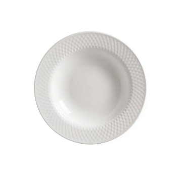 PRATO FUNDO DE CERÂMICA SPLIT WHITE 25CM - ALLEANZA