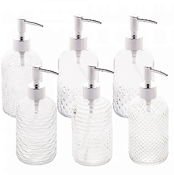 PORTA SABONETE LÍQUIDO DE VIDRO ESTAMPAS SORTIDAS 380ML - LYOR