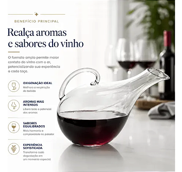 DECANTER DE VIDRO SODO-CALCICO TRANSPARENTE COM ALÇA 2 LITROS - WOLFF