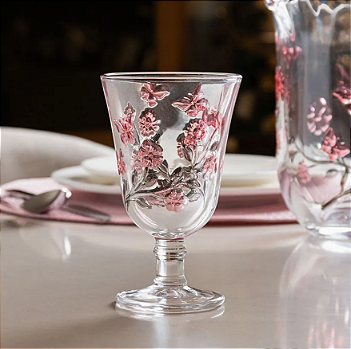 TAÇA PARA ÁGUA DE CRISTAL LYS HAND PAINTING 240ML - LYOR