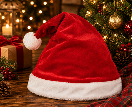 GORRO DE NATAL DE VELUDO PREMIUM - MULTIART