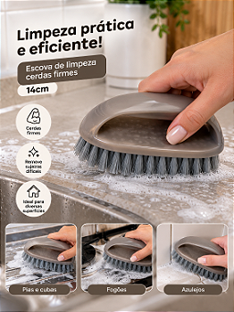 ESCOVA DE LIMPEZA CERDAS FIRMES 14CM - CLINK