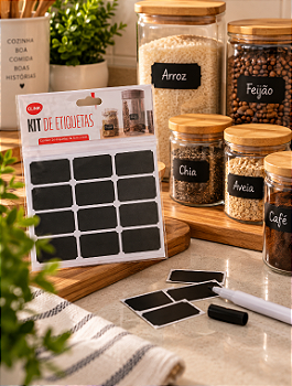 KIT COM 24 ETIQUETAS ADESIVAS PARA ESCREVER EM RÓTULOS 5X3CM - CLINK