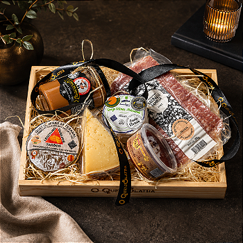 Cesta de Presente Sabores de Minas – 3 Queijos + Goiabada, Doce de Leite e Charcutaria