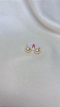Brinco de Pérola 8mm - Semijóia Banhado 18K