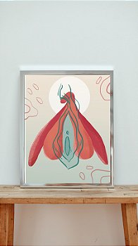 Quadro Clitóris decorativo Vulvárias